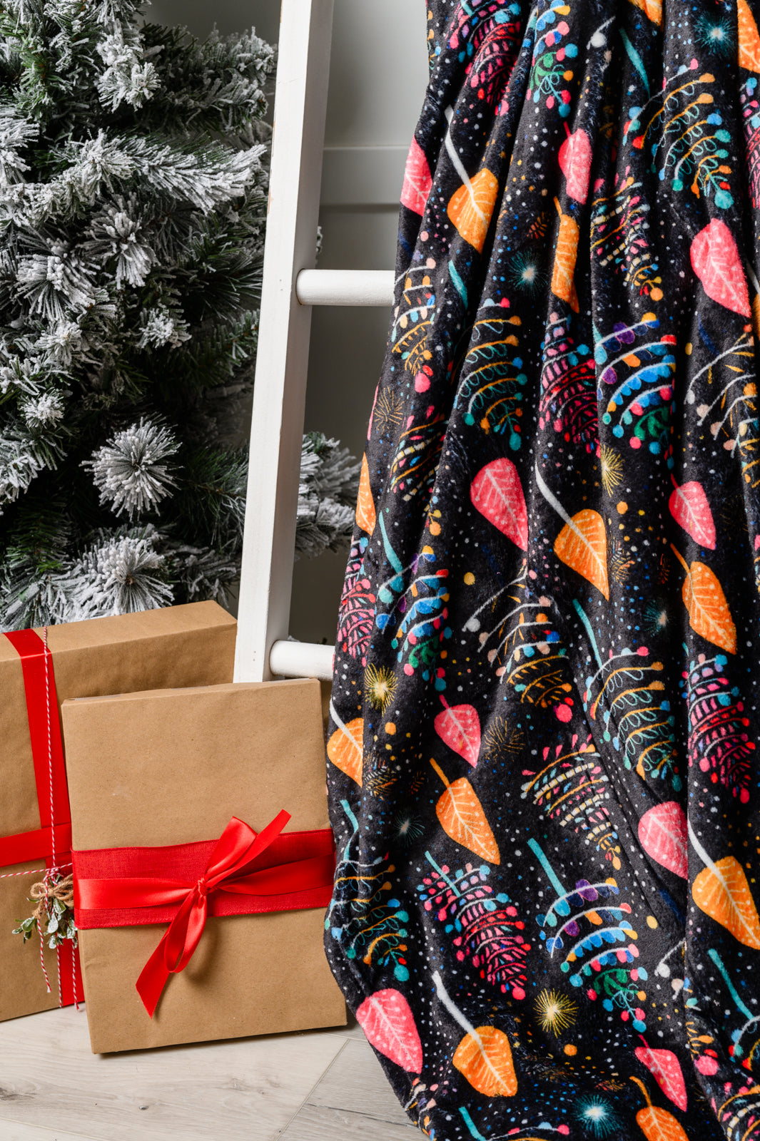 Holiday Fleece Blanket in Neon Trees-220 Beauty/Gift-Inspired by Justeen-Women's Clothing Boutique in Chicago, Illinois