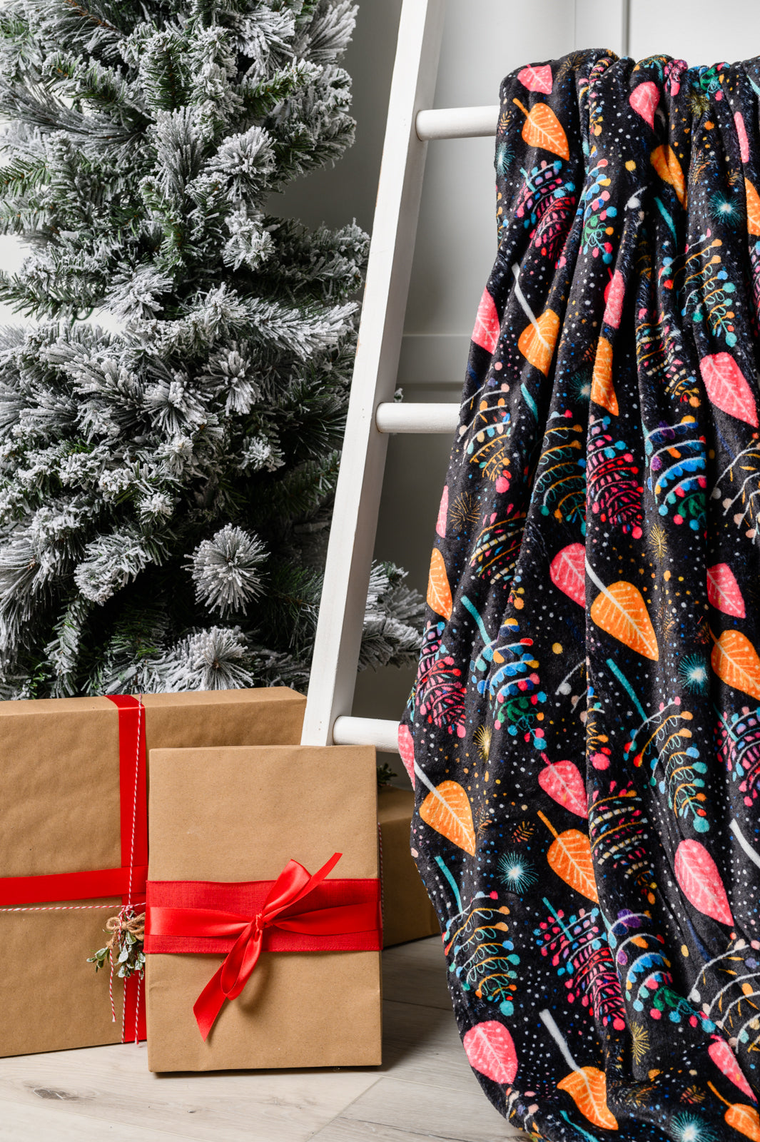 Holiday Fleece Blanket in Neon Trees-220 Beauty/Gift-Inspired by Justeen-Women's Clothing Boutique in Chicago, Illinois