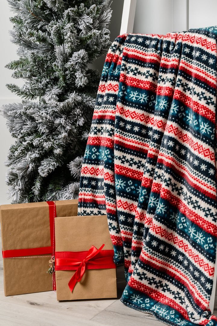 Holiday Fleece Blanket in Sweater Knit-220 Beauty/Gift-Inspired by Justeen-Women's Clothing Boutique in Chicago, Illinois