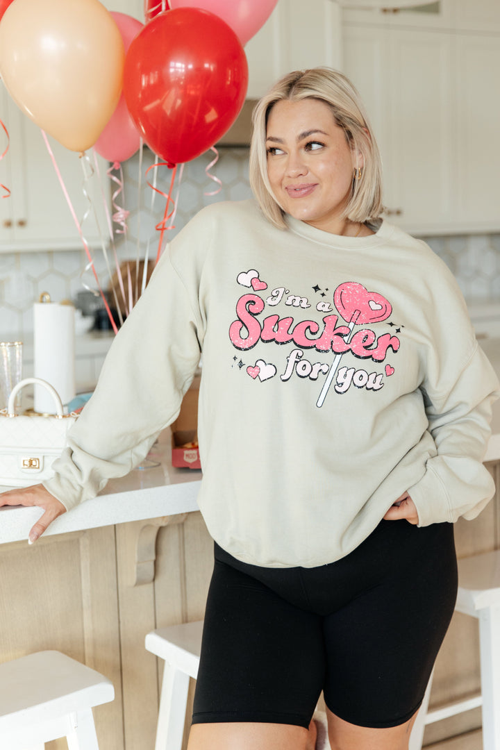 I'm A Sucker For You Valentine Pullover-Sweaters/Sweatshirts-Inspired by Justeen-Women's Clothing Boutique