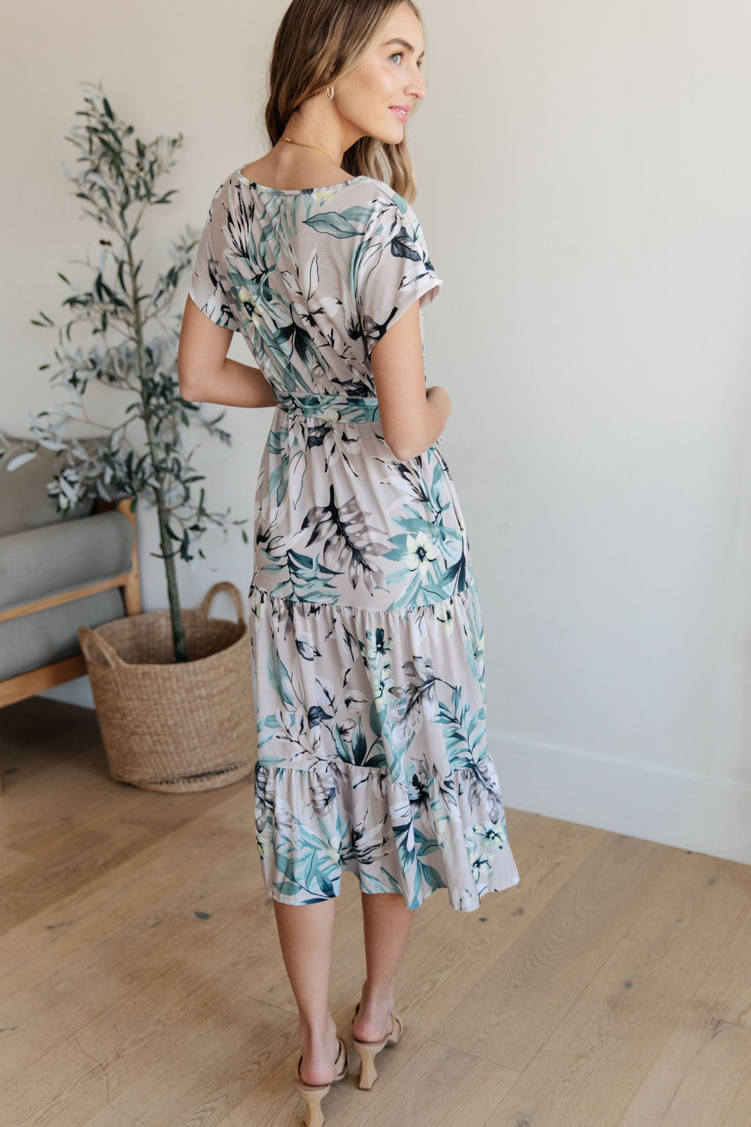 Into the Night Dolman Sleeve Floral Dress-Dresses-Inspired by Justeen-Women's Clothing Boutique in Chicago, Illinois