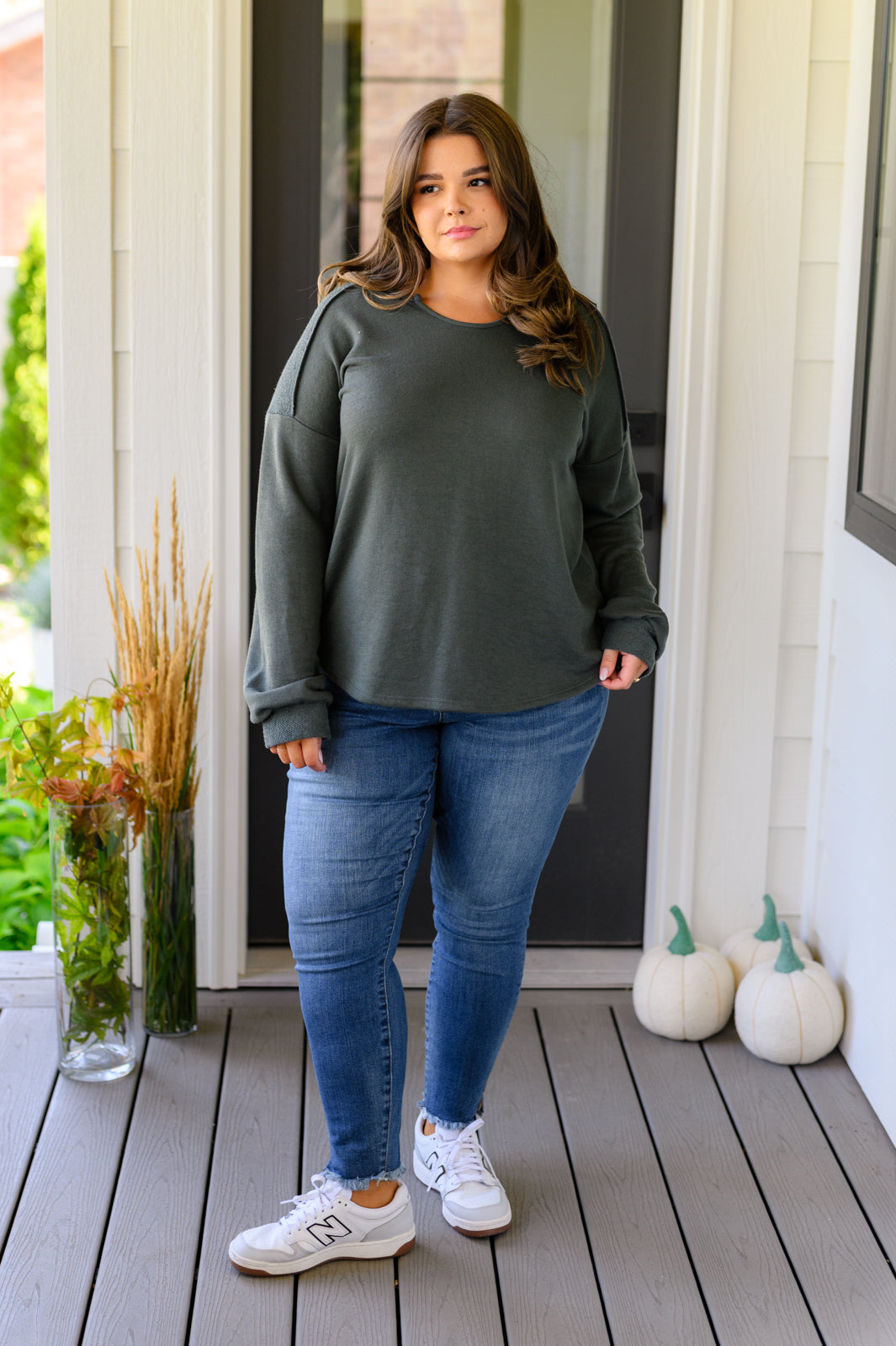 Just Say So Long Sleeve Top-Long Sleeve Tops-Inspired by Justeen-Women's Clothing Boutique