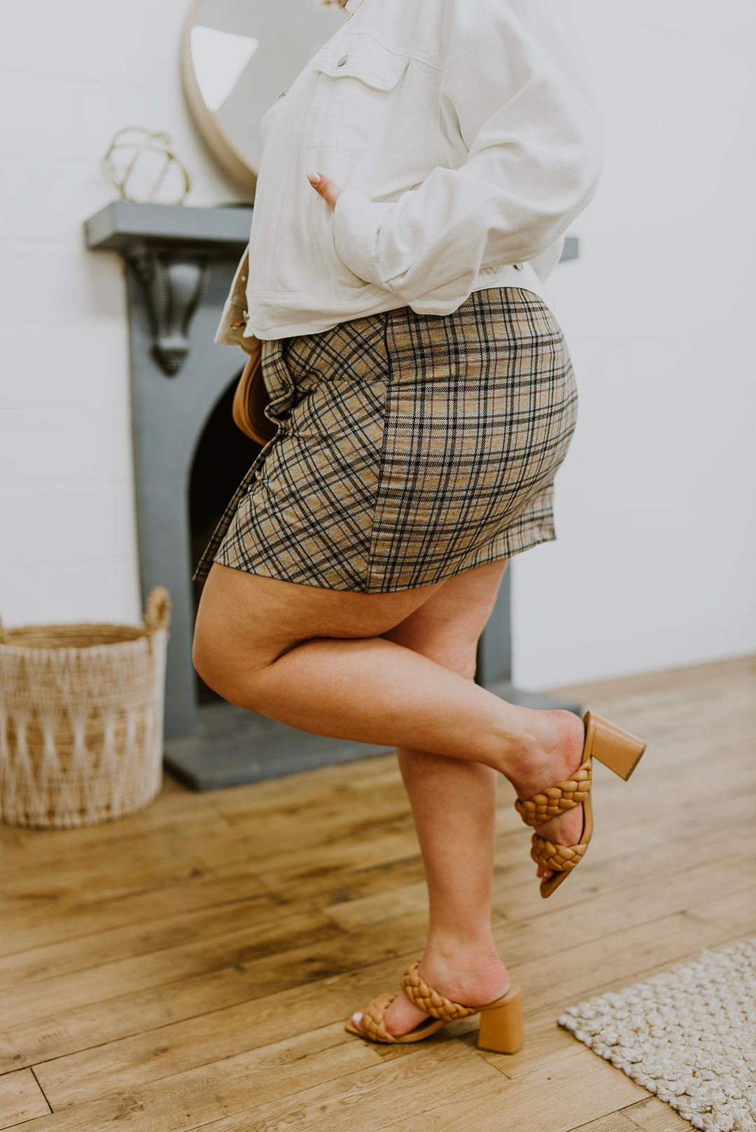 Late To Class Plaid Mini Skort-Skirts-Inspired by Justeen-Women's Clothing Boutique