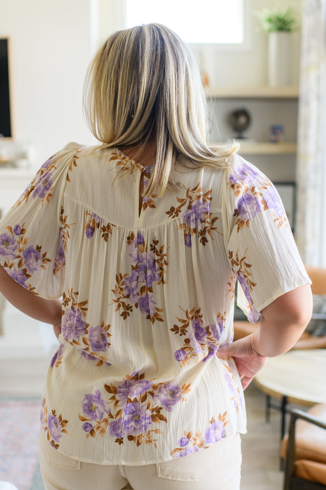 Lavender Haze Blouse-Short Sleeve Tops-Inspired by Justeen-Women's Clothing Boutique