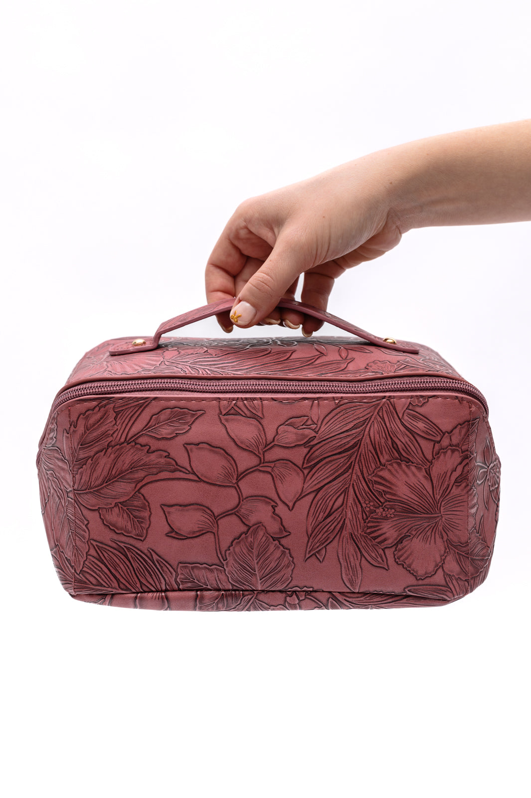 Life In Luxury Large Capacity Cosmetic Bag in Merlot-220 Beauty/Gift-Inspired by Justeen-Women's Clothing Boutique in Chicago, Illinois