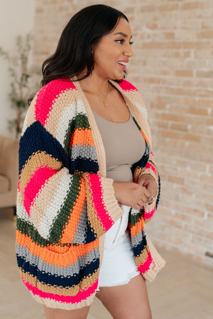 Life in Technicolor Knit Cardigan-Cardigans + Kimonos-Inspired by Justeen-Women's Clothing Boutique in Chicago, Illinois