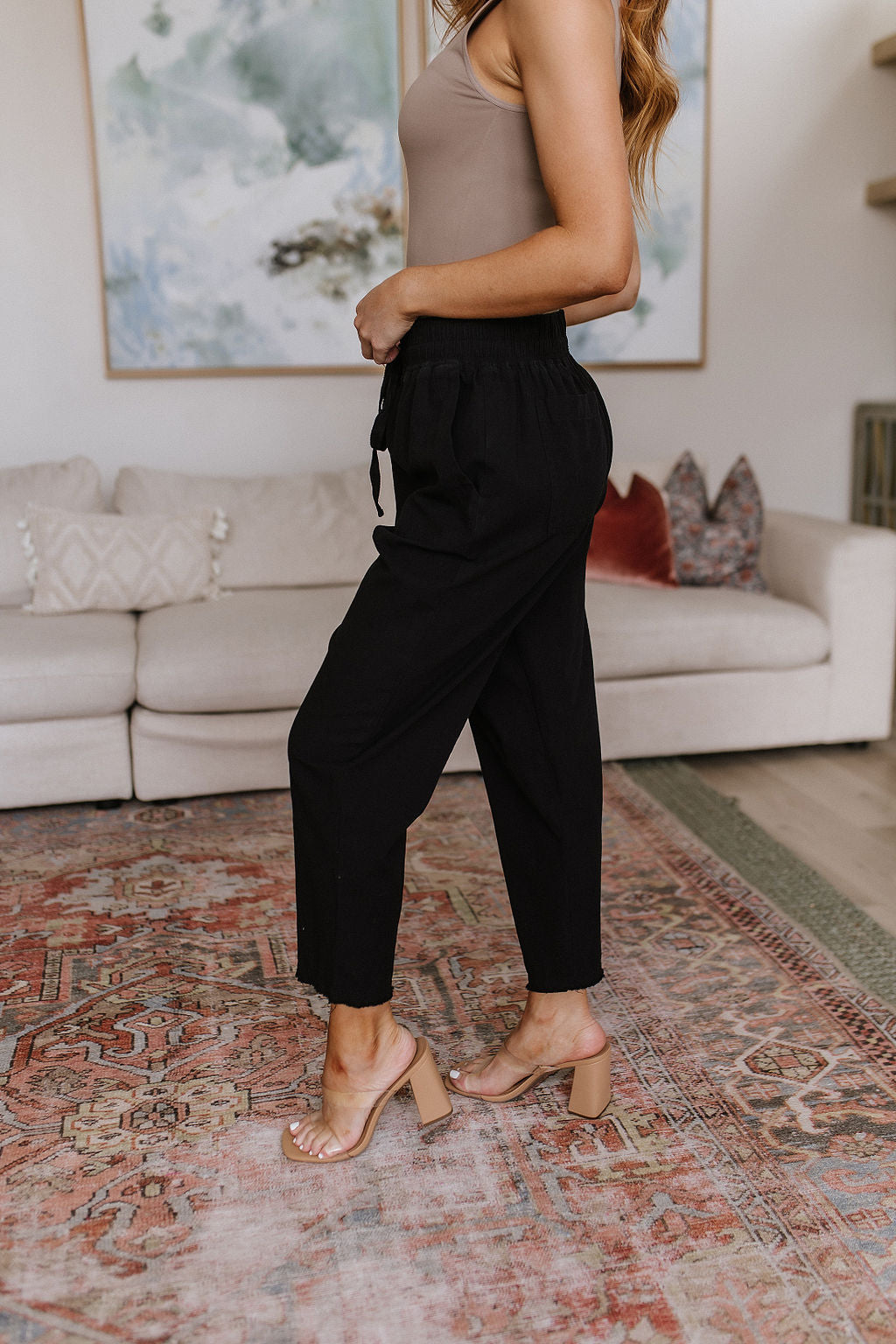 Love Me Dearly High Waisted Pants in Black-Pants-Inspired by Justeen-Women's Clothing Boutique in Chicago, Illinois