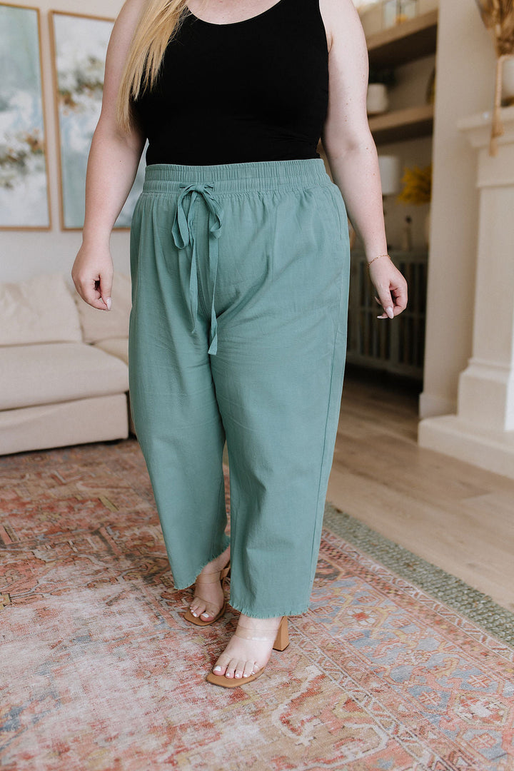 Love Me Dearly High Waisted Pants in Jade-Pants-Inspired by Justeen-Women's Clothing Boutique