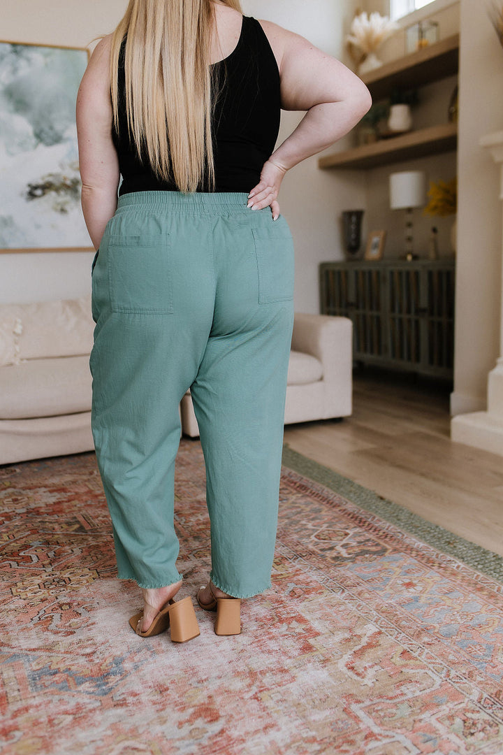 Love Me Dearly High Waisted Pants in Jade-Pants-Inspired by Justeen-Women's Clothing Boutique