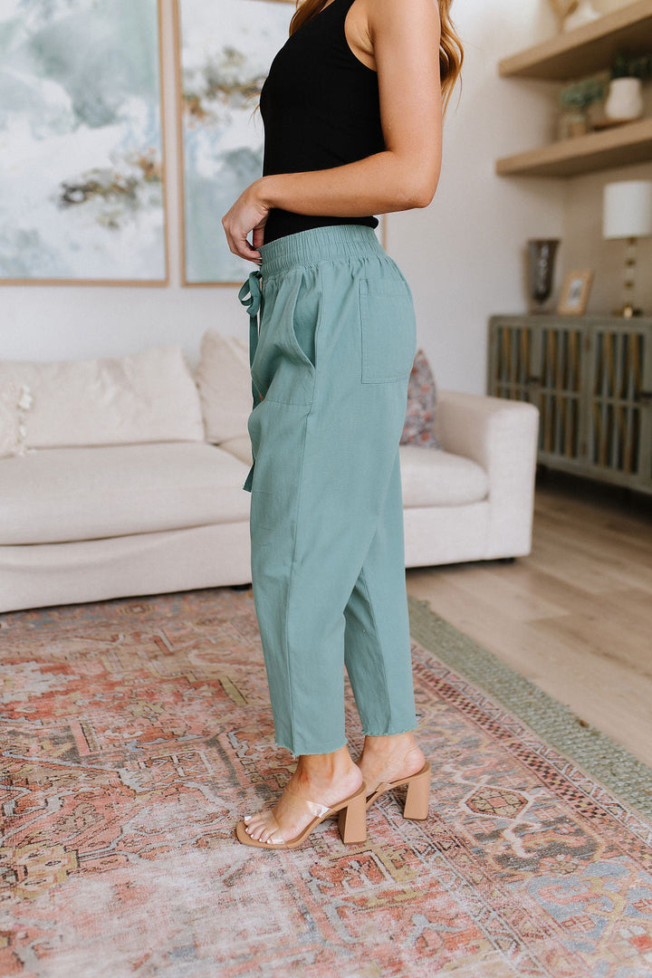 Love Me Dearly High Waisted Pants in Jade-Pants-Inspired by Justeen-Women's Clothing Boutique