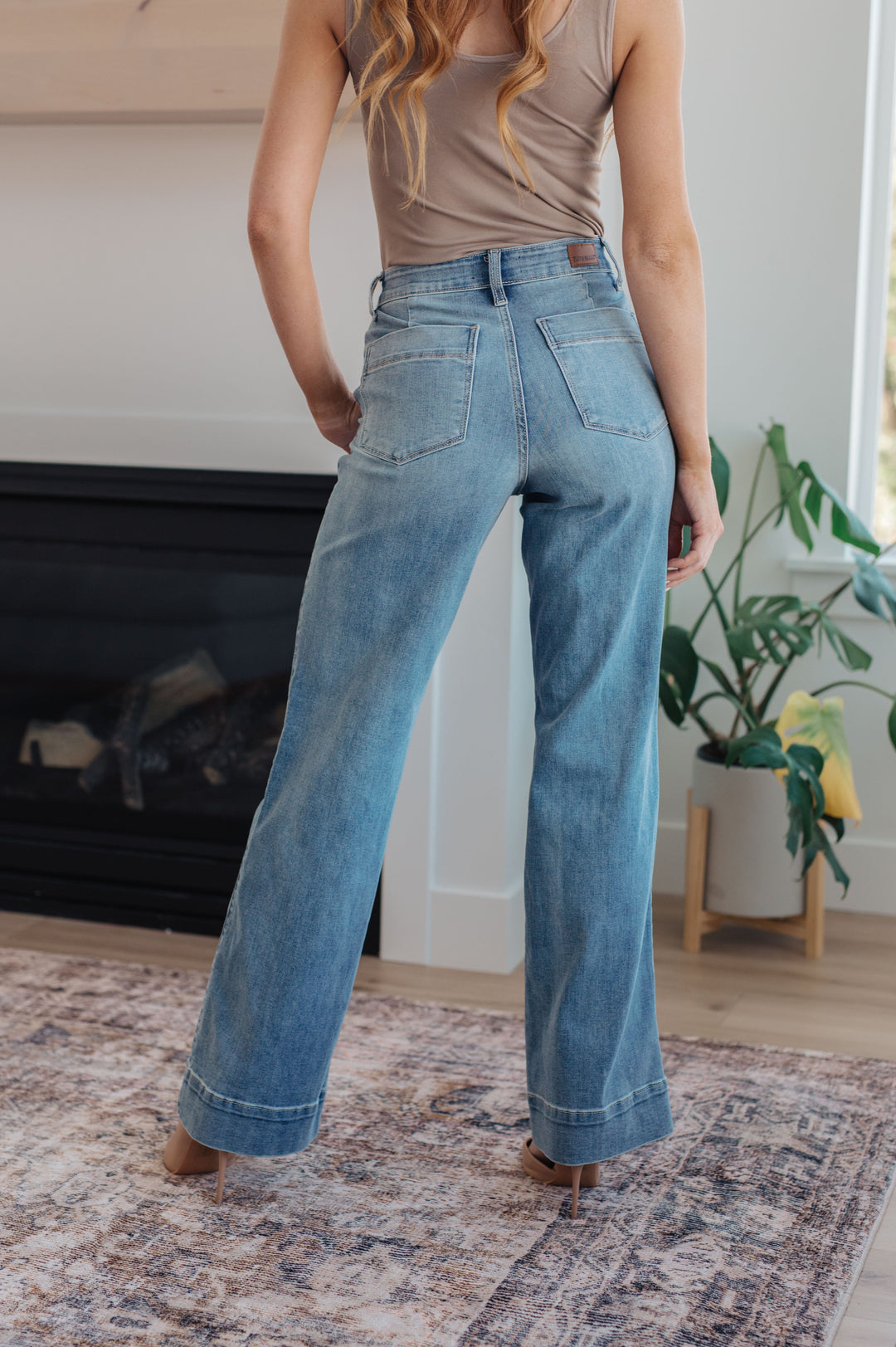 Mindy Mid Rise Wide Leg Jeans-Denim-Inspired by Justeen-Women's Clothing Boutique