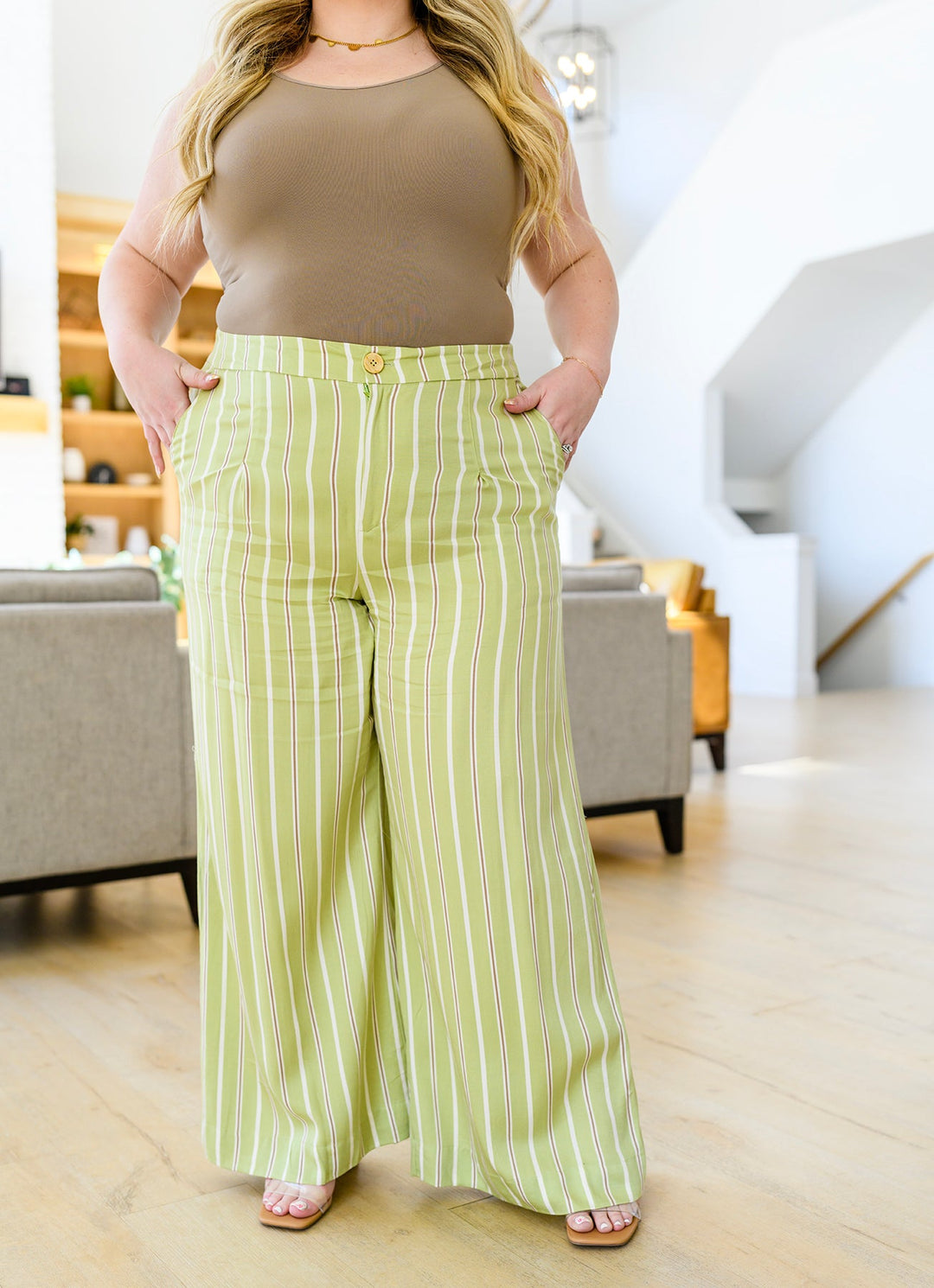 Never Underrated Striped Wide Leg Trousers-Pants-Inspired by Justeen-Women's Clothing Boutique in Chicago, Illinois