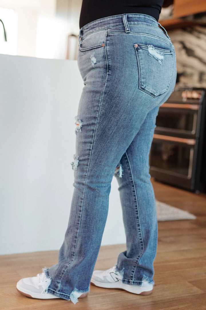 O'Hara Destroyed Straight Jeans-Denim-Inspired by Justeen-Women's Clothing Boutique in Chicago, Illinois