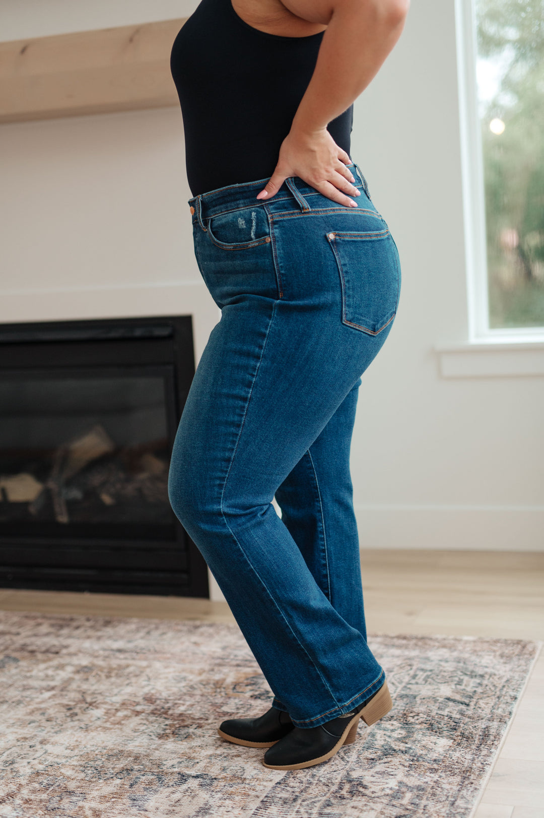 Pippa High Rise Button Fly Dad Jeans-Denim-Inspired by Justeen-Women's Clothing Boutique