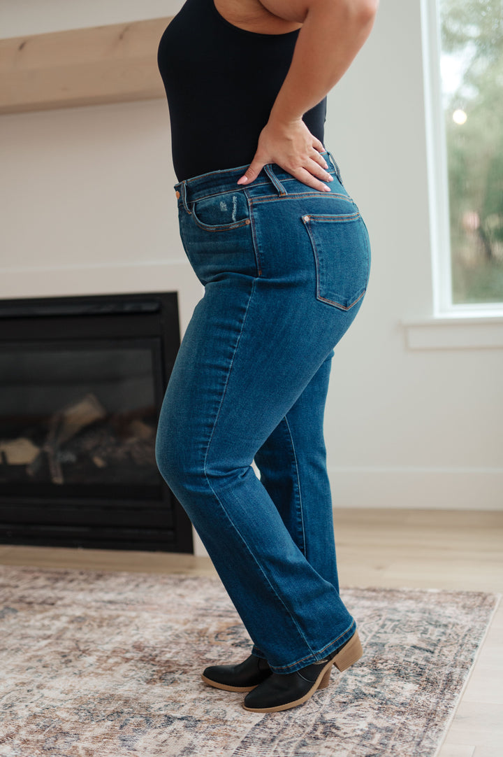 Pippa High Rise Button Fly Dad Jeans-Denim-Inspired by Justeen-Women's Clothing Boutique