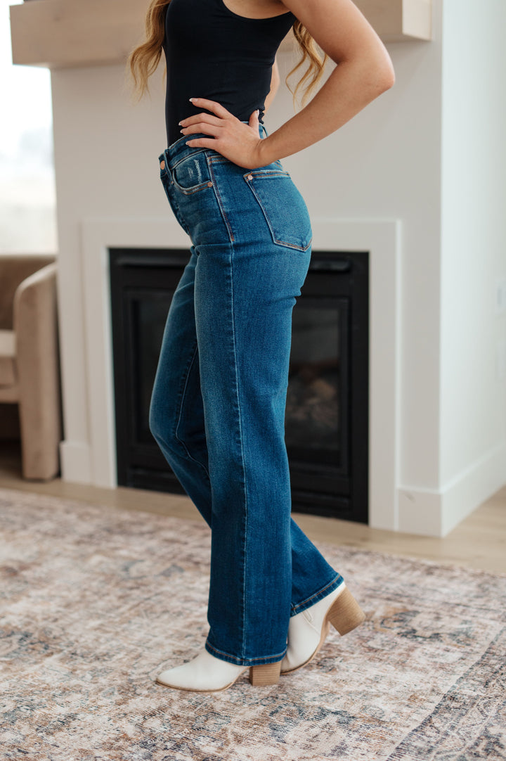 Pippa High Rise Button Fly Dad Jeans-Denim-Inspired by Justeen-Women's Clothing Boutique