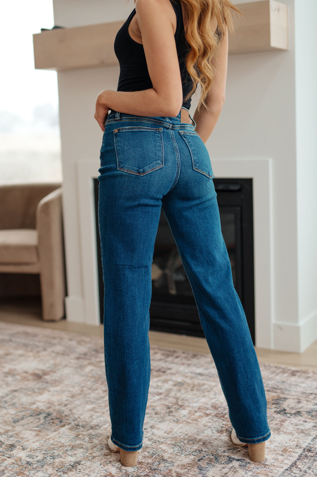 Pippa High Rise Button Fly Dad Jeans-Denim-Inspired by Justeen-Women's Clothing Boutique