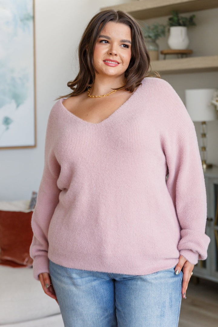 Plush Feelings V-Neck Sweater-Sweaters/Sweatshirts-Inspired by Justeen-Women's Clothing Boutique in Chicago, Illinois