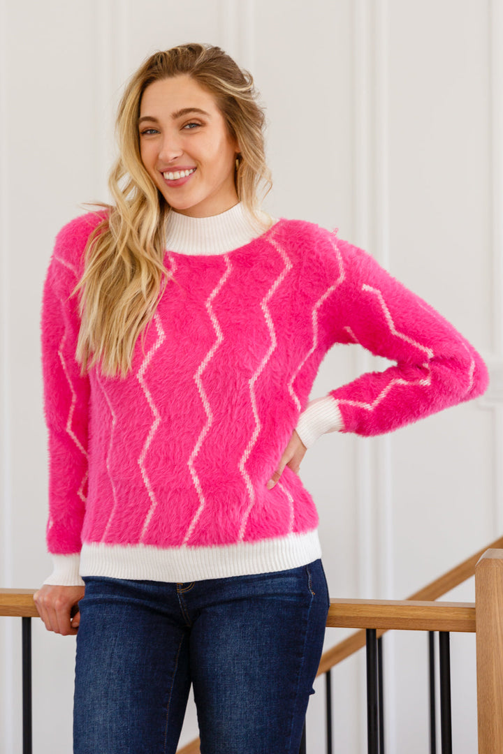 Pop Culture Zig Zag Sweater-Sweaters/Sweatshirts-Inspired by Justeen-Women's Clothing Boutique in Chicago, Illinois