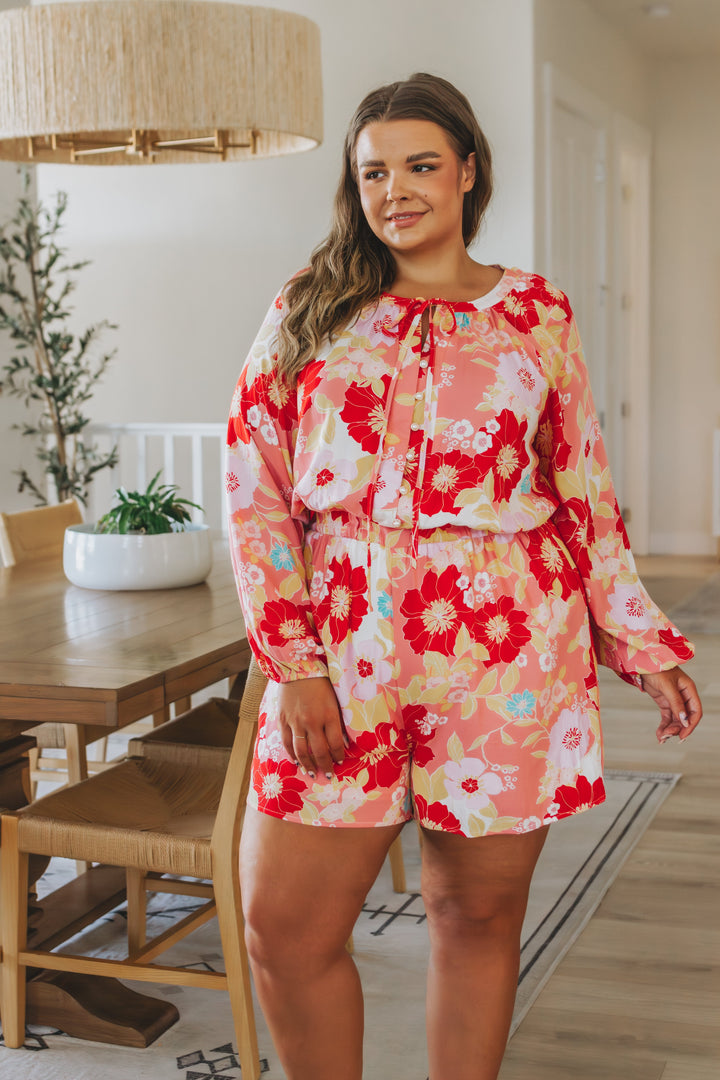 Rare Beauty Floral Romper-Jumpsuits-Inspired by Justeen-Women's Clothing Boutique in Chicago, Illinois