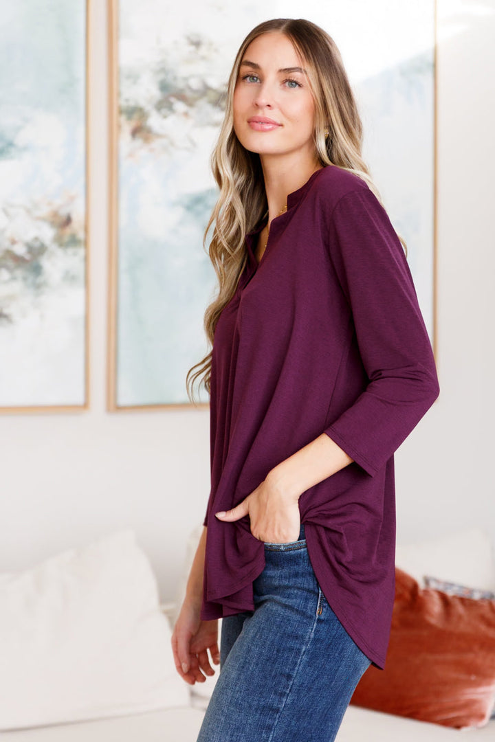 So Outstanding Top in Dark Magenta-Long Sleeve Tops-Inspired by Justeen-Women's Clothing Boutique