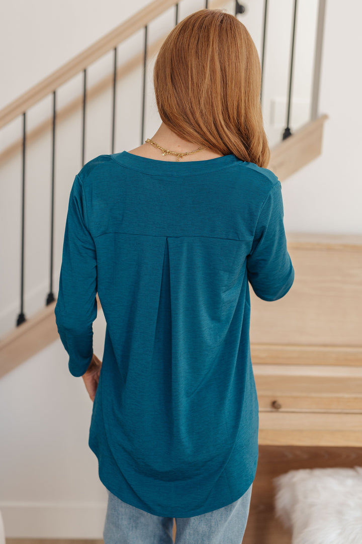 So Outstanding Top in Teal-Long Sleeve Tops-Inspired by Justeen-Women's Clothing Boutique in Chicago, Illinois