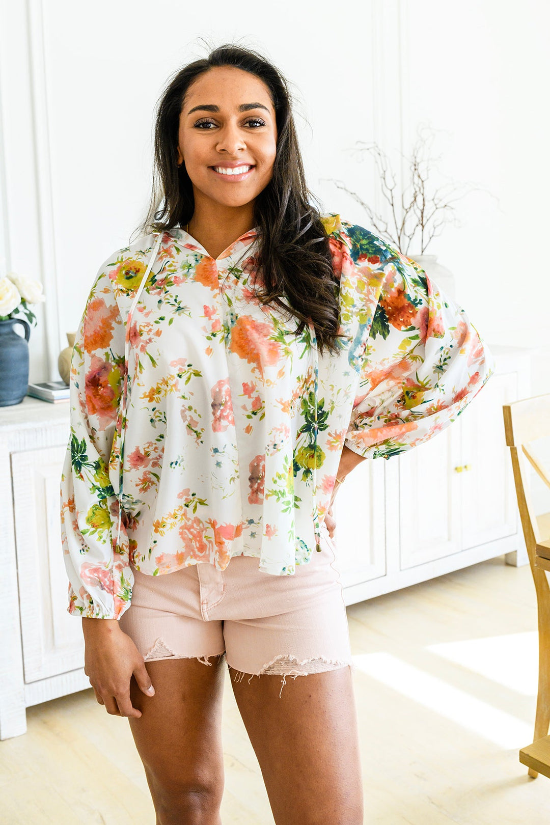 Spring Haiku Floral Blouse-Tops-Inspired by Justeen-Women's Clothing Boutique in Chicago, Illinois