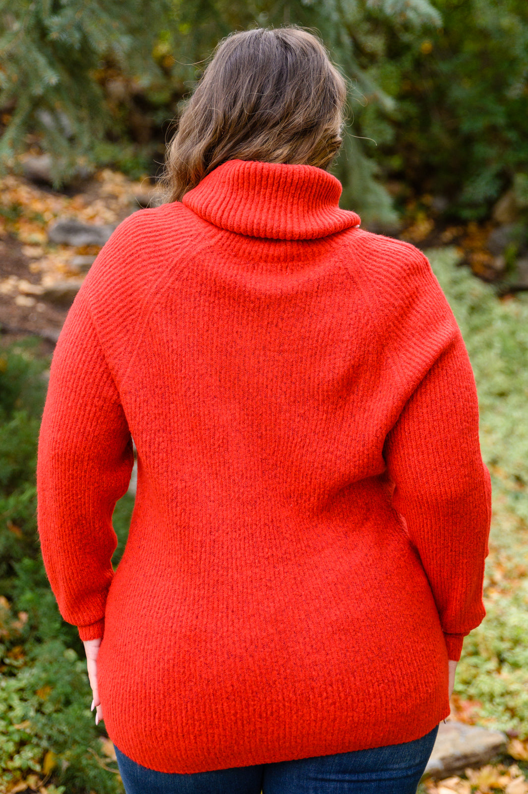 Steady Pace Roll Neck Sweater In Red-Tops-Inspired by Justeen-Women's Clothing Boutique in Chicago, Illinois