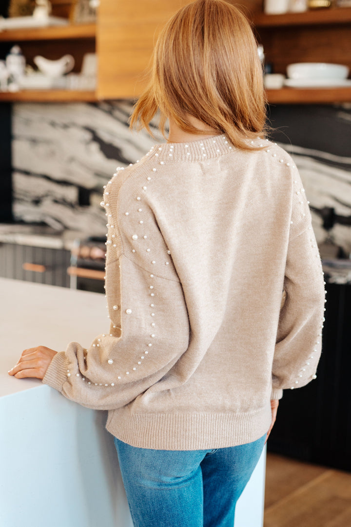String Me Along Pearl Accent Sweater-Womens-Inspired by Justeen-Women's Clothing Boutique
