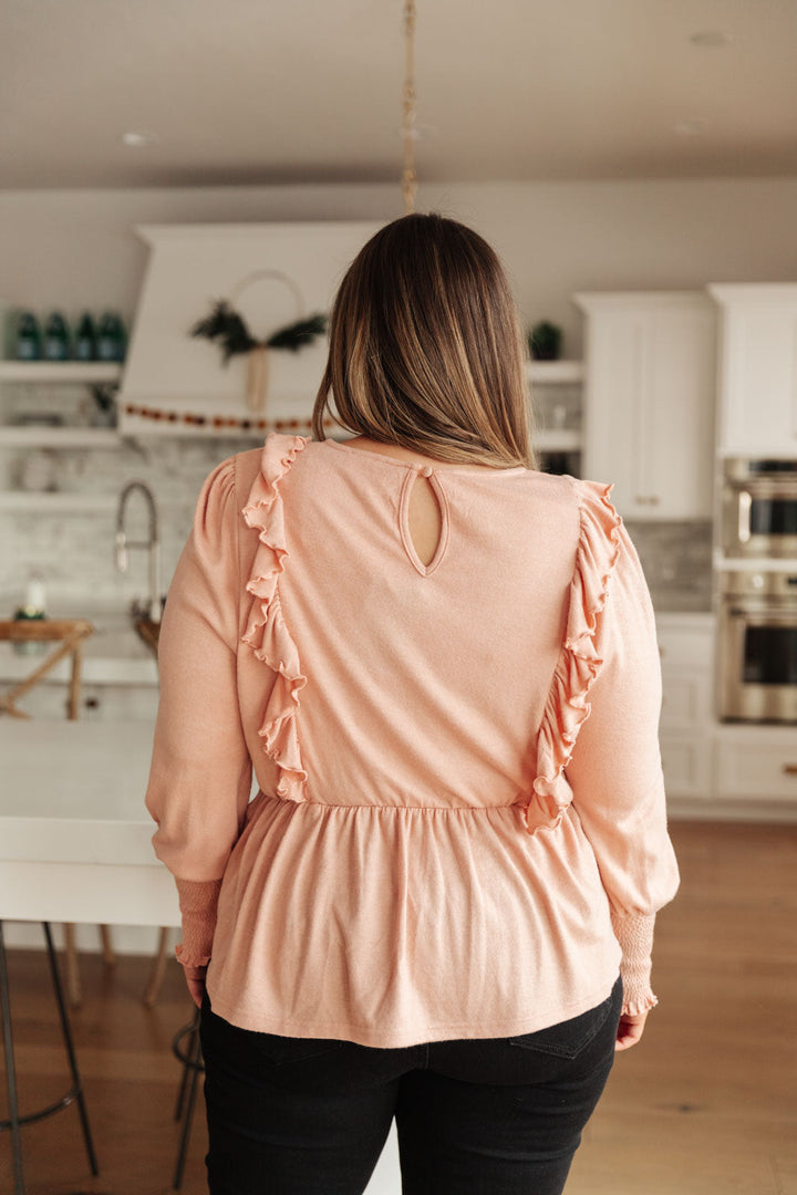 Sweet Confession Top In Blush-110 Long Sleeve Tops-Inspired by Justeen-Women's Clothing Boutique