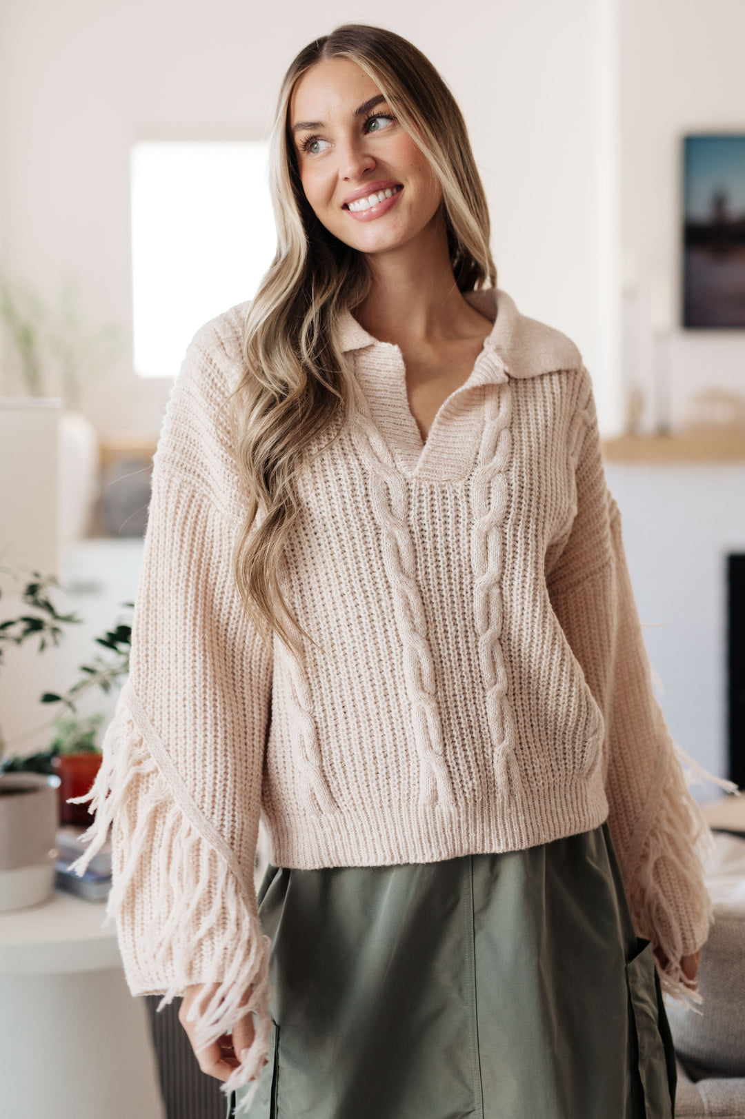 Sweet Surrender Fringe Sweater-Sweaters/Sweatshirts-Inspired by Justeen-Women's Clothing Boutique in Chicago, Illinois