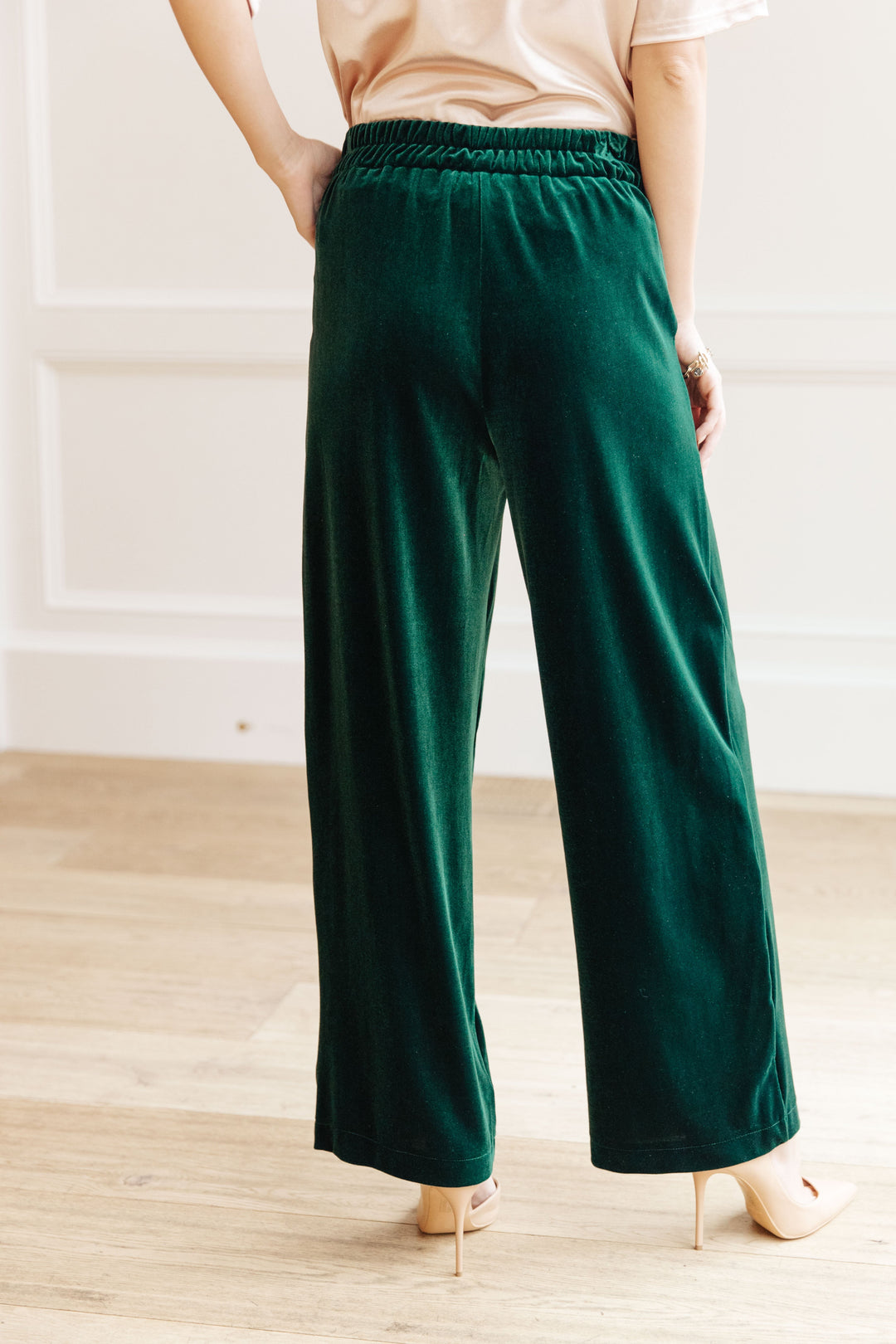 Velvet Elvis Wide Leg Velvet Pants-Pants-Inspired by Justeen-Women's Clothing Boutique in Chicago, Illinois