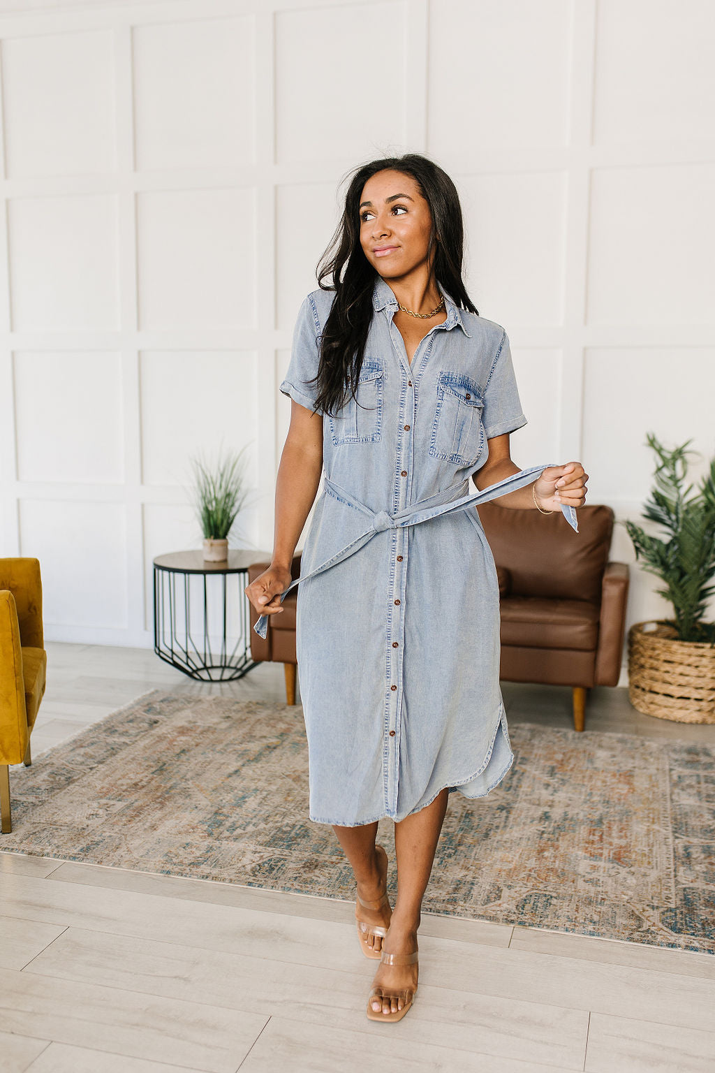 Wait For It Denim Shirtdress-Dresses-Inspired by Justeen-Women's Clothing Boutique in Chicago, Illinois