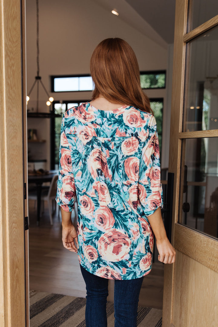 Whisked Away Floral Top-Short Sleeve Tops-Inspired by Justeen-Women's Clothing Boutique in Chicago, Illinois