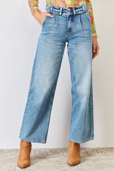 Kancan High Waist Wide Leg Jeans-Denim-Inspired by Justeen-Women's Clothing Boutique in Chicago, Illinois