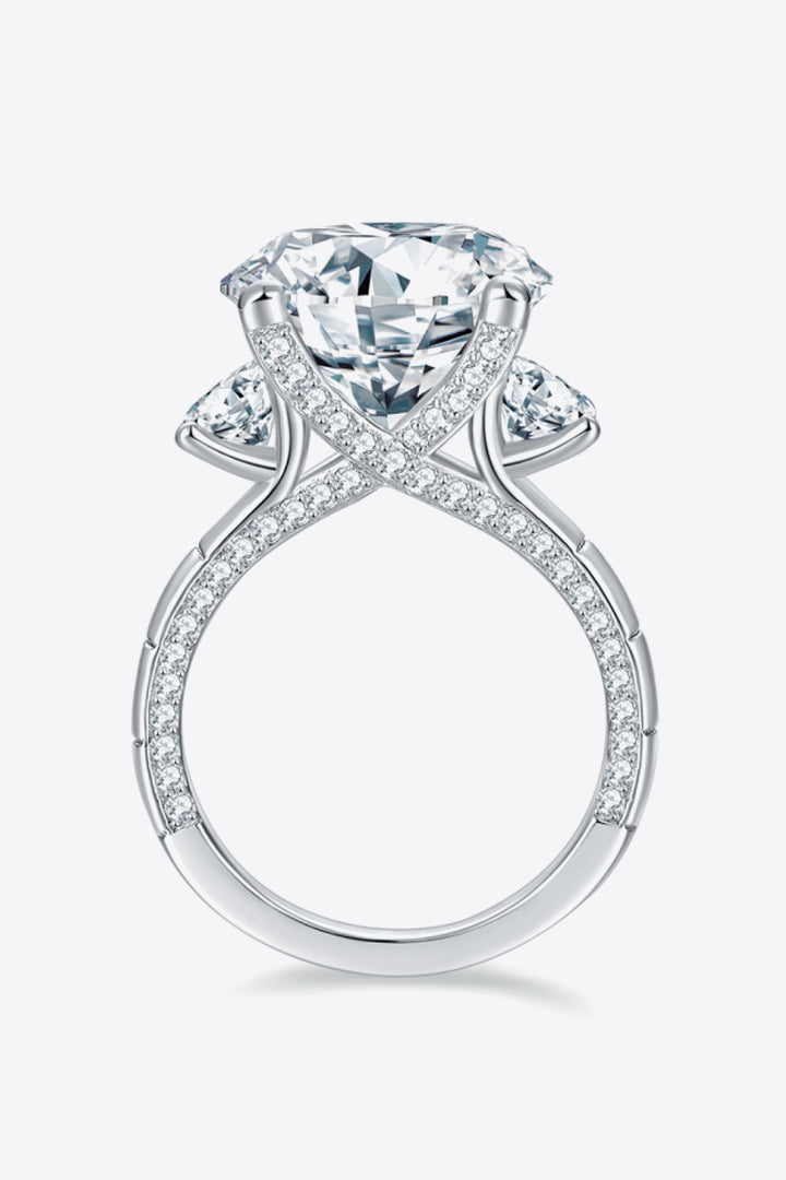 8.6 Carat Moissanite Platinum-Plated Ring-Rings-Inspired by Justeen-Women's Clothing Boutique in Chicago, Illinois