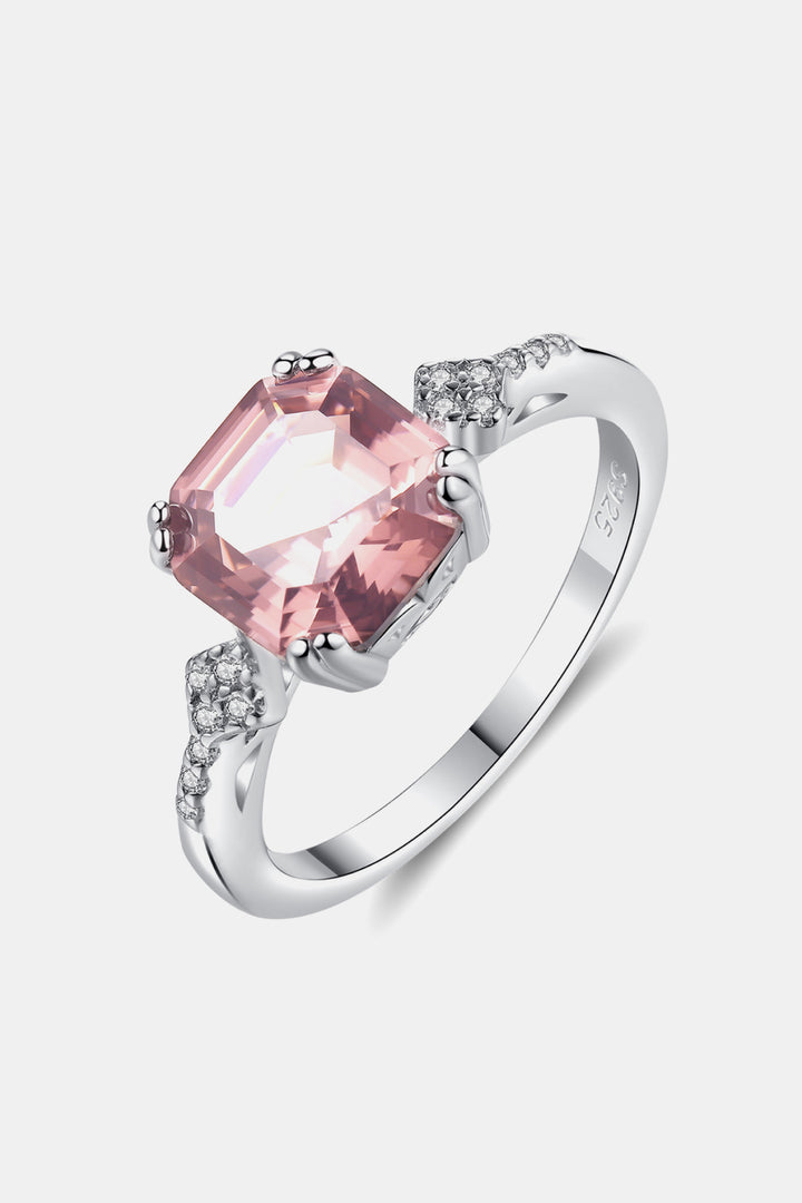 Morganite 925 Sterling Silver Ring-Rings-Inspired by Justeen-Women's Clothing Boutique in Chicago, Illinois