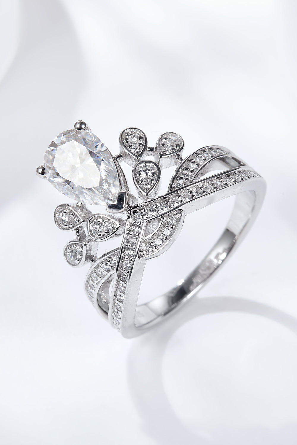 1.5 Carat Moissanite Crown-Shaped Ring-Rings-Inspired by Justeen-Women's Clothing Boutique in Chicago, Illinois