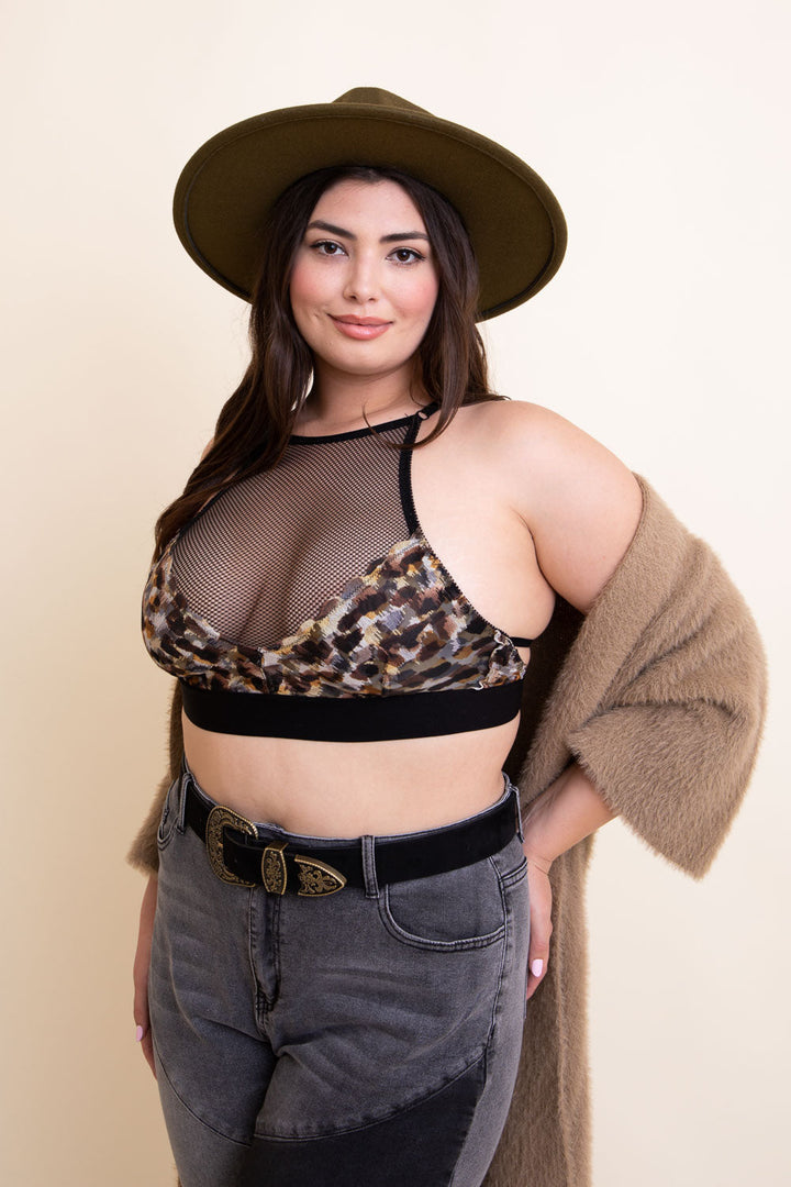 Curvy Adanna Leopard Bralette-Bralettes-Inspired by Justeen-Women's Clothing Boutique in Chicago, Illinois