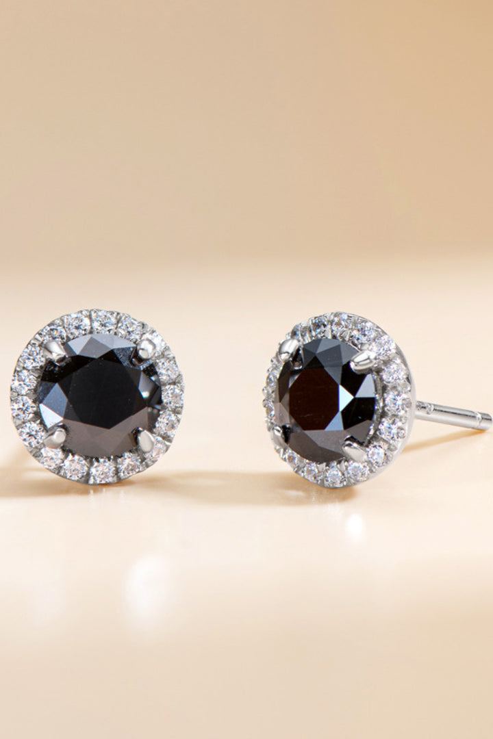 Two-Tone 4-Prong Moissanite Stud Earrings-Earrings-Inspired by Justeen-Women's Clothing Boutique in Chicago, Illinois