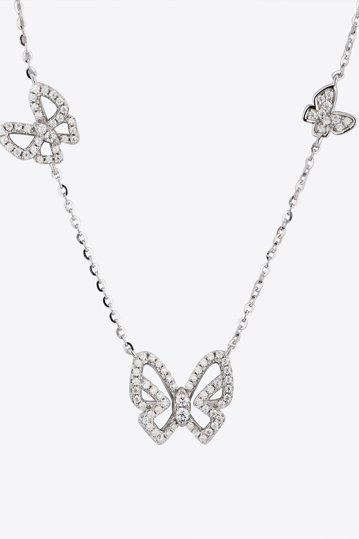 Moissanite Butterfly Shape Necklace-Necklaces-Inspired by Justeen-Women's Clothing Boutique in Chicago, Illinois