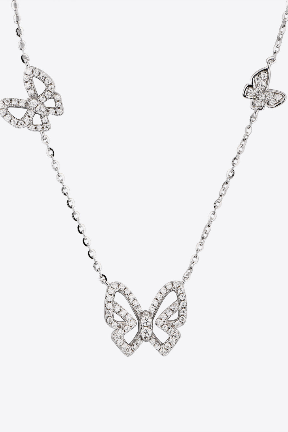 Moissanite Butterfly Shape Necklace-Necklaces-Inspired by Justeen-Women's Clothing Boutique