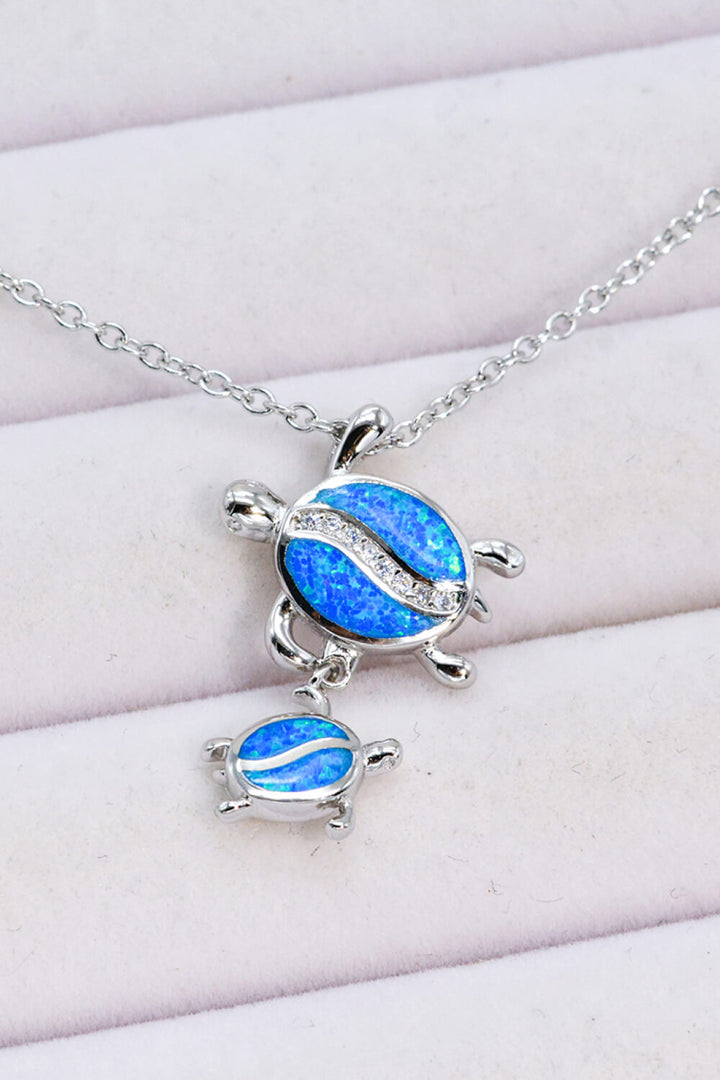 Opal Turtle Pendant Necklace-Inspired by Justeen-Women's Clothing Boutique in Chicago, Illinois