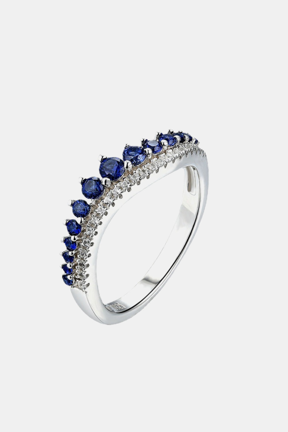 Lab-Grown Sapphire 925 Sterling Silver Rings-Rings-Inspired by Justeen-Women's Clothing Boutique in Chicago, Illinois