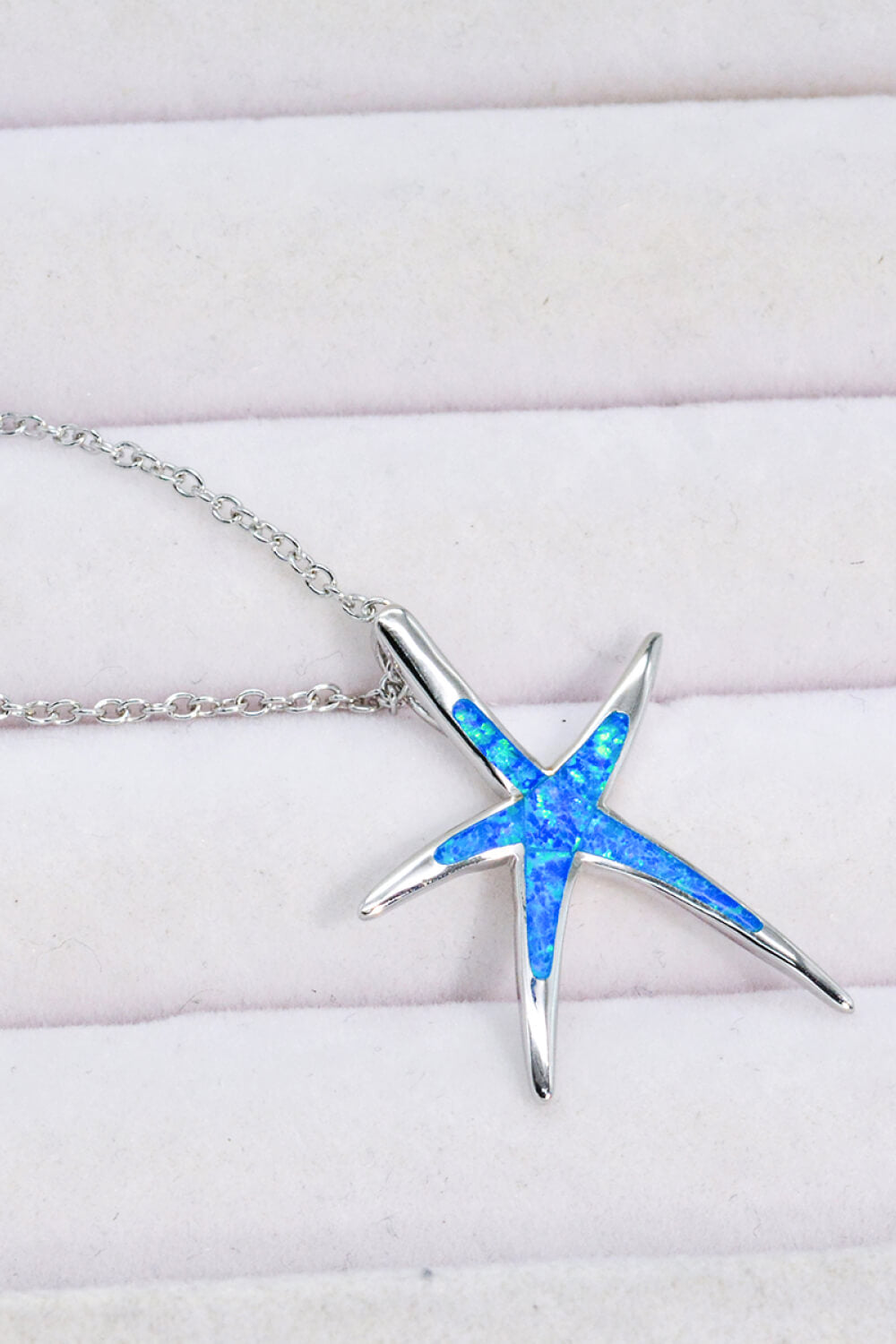 Opal Starfish Pendant Necklace-Necklaces-Inspired by Justeen-Women's Clothing Boutique in Chicago, Illinois