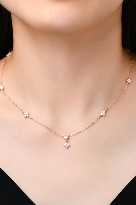 Moissanite 925 Sterling Silver Necklace-Necklaces-Inspired by Justeen-Women's Clothing Boutique in Chicago, Illinois