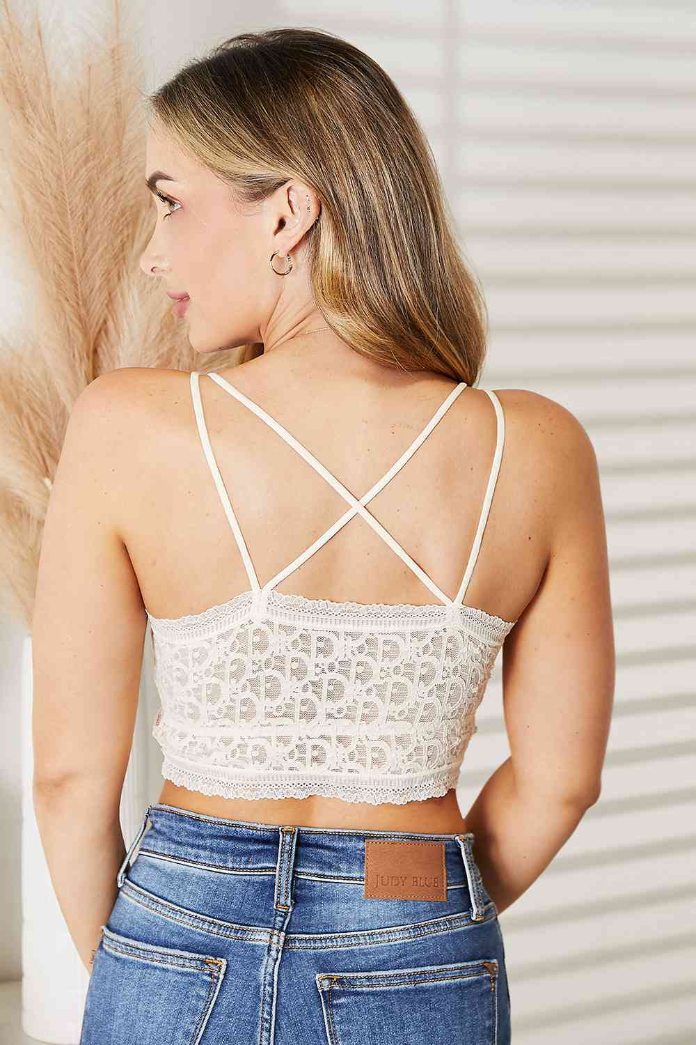 JadyK Michael Crisscross Double-Strap Lace Bralette-Bralettes-Inspired by Justeen-Women's Clothing Boutique in Chicago, Illinois