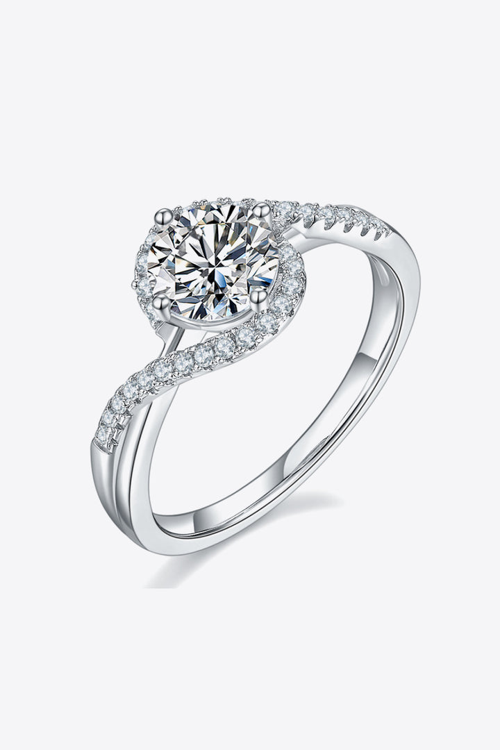 1 Carat Moissanite Crisscross Ring-Rings-Inspired by Justeen-Women's Clothing Boutique in Chicago, Illinois