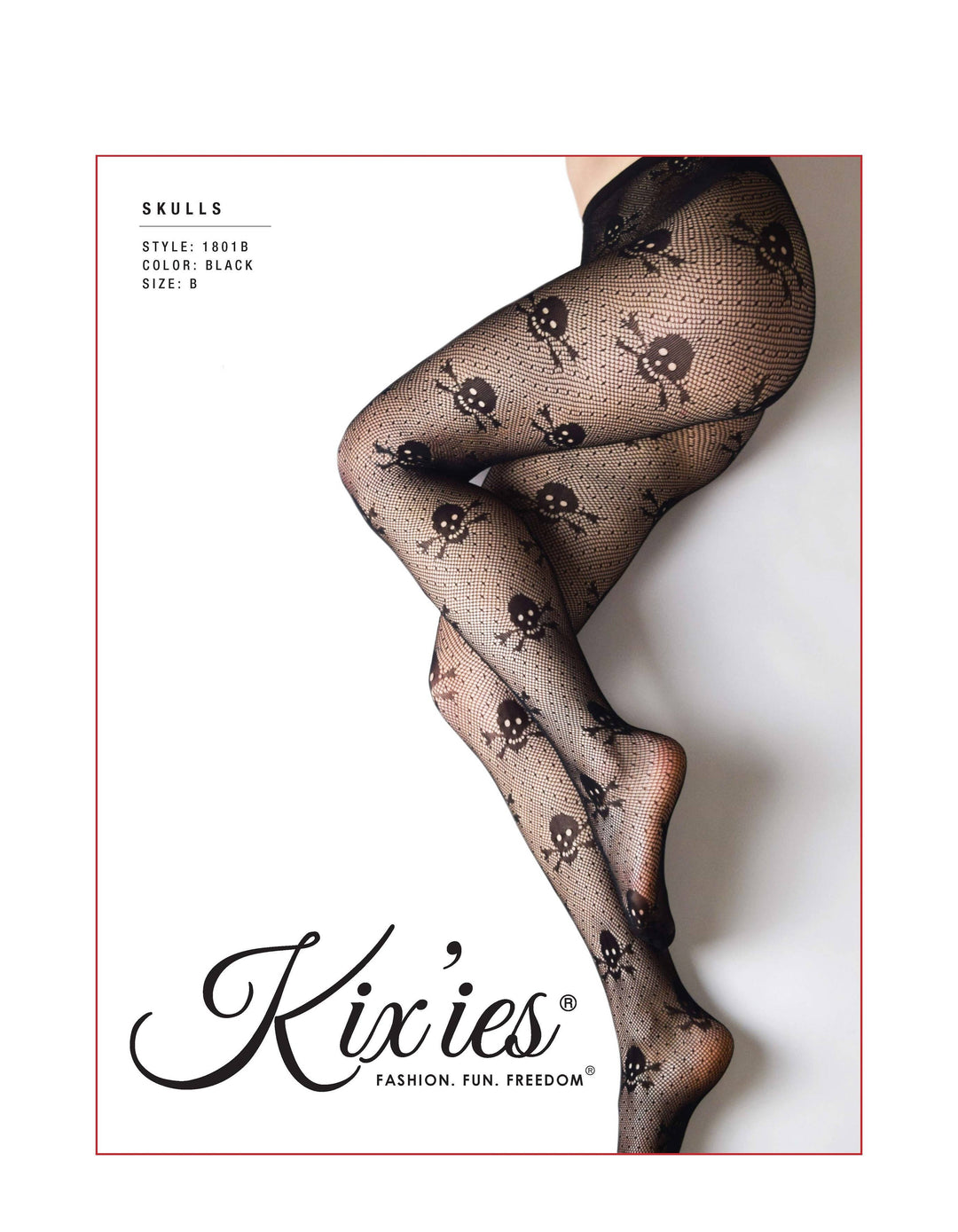 Kix'ies Fishnet Tights, Skulls-160 Bottoms-Inspired by Justeen-Women's Clothing Boutique in Chicago, Illinois