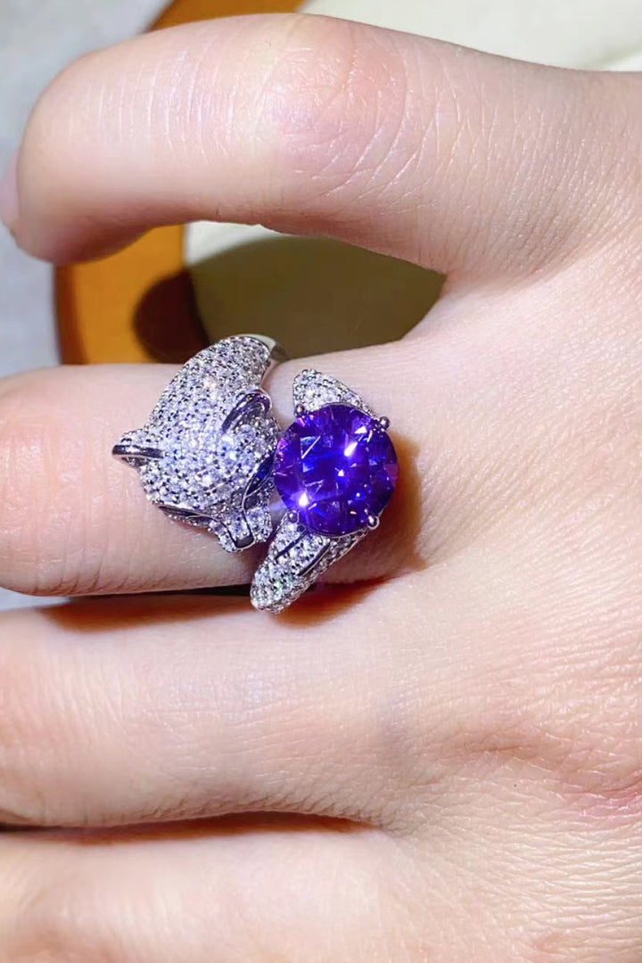 2 Carat Moissanite Adjustable Animal Bypass Ring-Rings-Inspired by Justeen-Women's Clothing Boutique in Chicago, Illinois